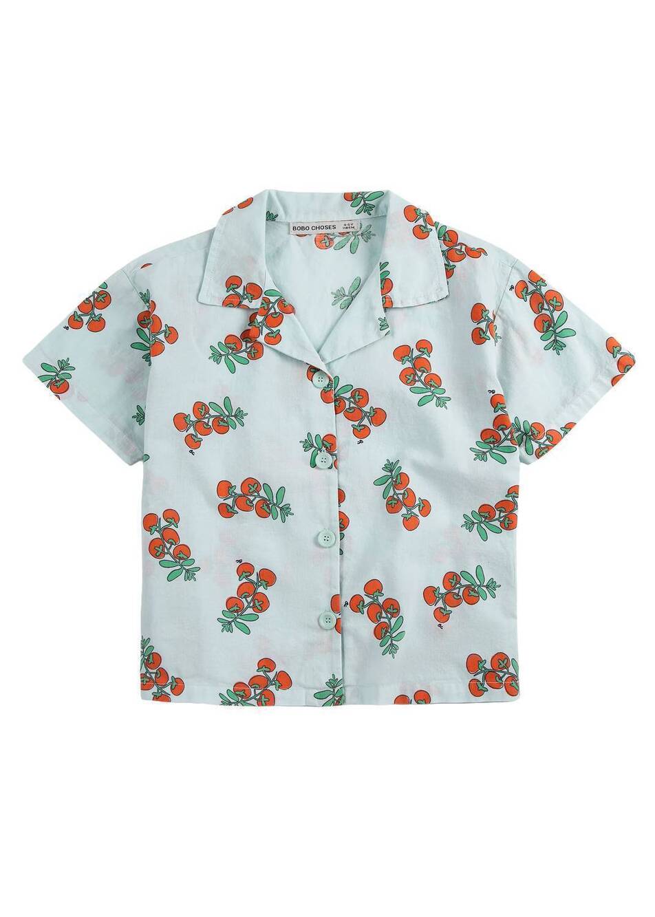 NEW BOBO CHOSES boy's juicy tomatoes short sleeve shirt in sky